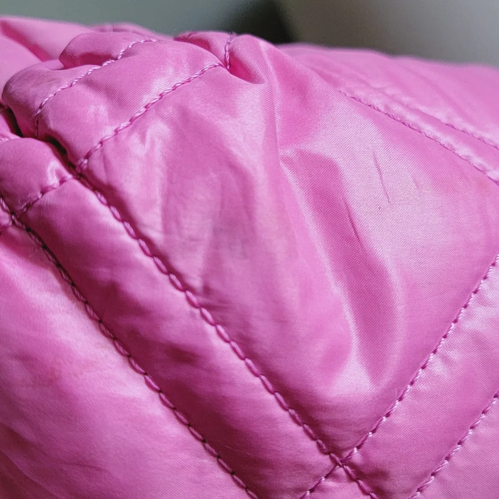 Coach 15873 Poppy Ski Bunny Glam Tote Pink Quilted Nylon Patent Leather